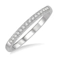 1/10 Ctw 15Stones Round Cut Diamond Wedding Band in 14K White Gold