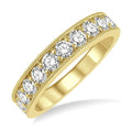 1 Ctw Round Cut Diamond Wedding Band in 14K Yellow Gold