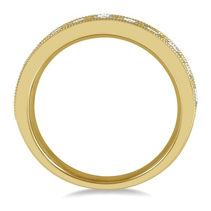 1 Ctw Round Cut Diamond Wedding Band in 14K Yellow Gold