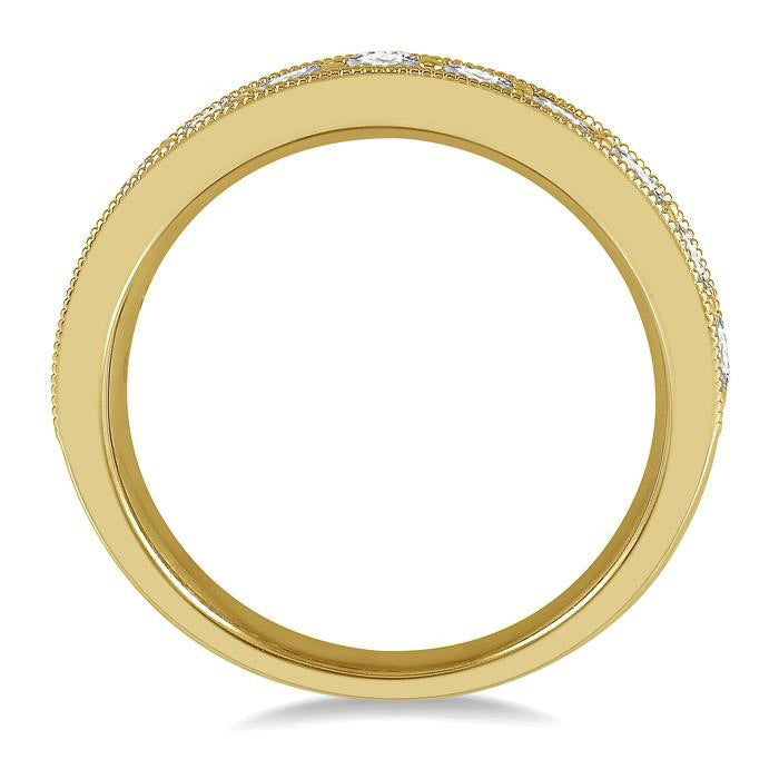 1 Ctw Round Cut Diamond Wedding Band in 14K Yellow Gold