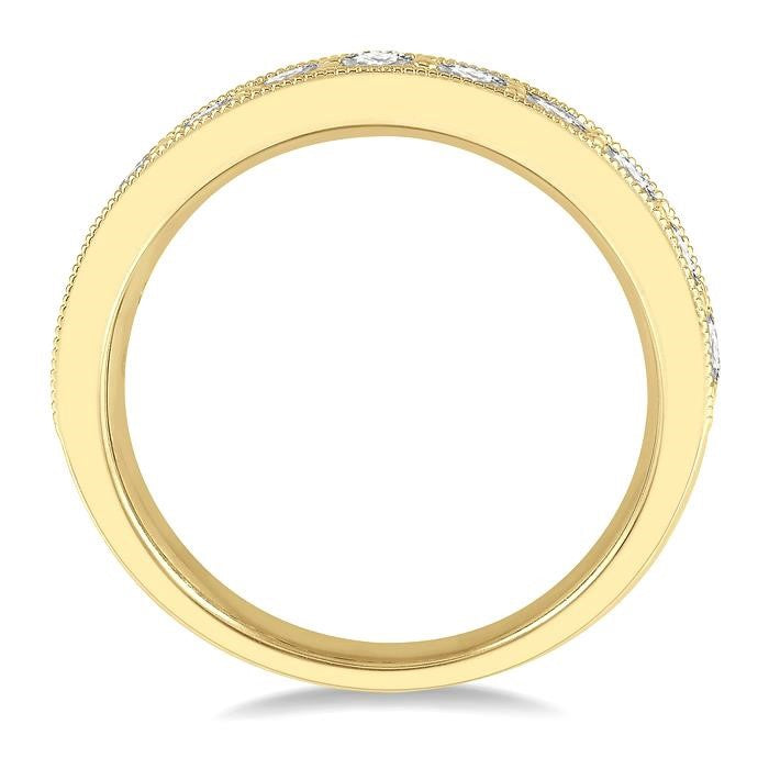1 Ctw Round Cut Diamond Wedding Band in 14K Yellow Gold