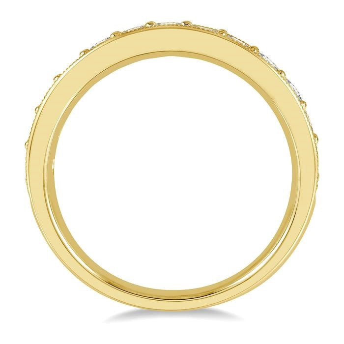 3/4 Ctw Round Cut Diamond Wedding Band in 14K Yellow Gold