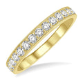 1/2 Ctw Round Cut Diamond Wedding Band in 14K Yellow Gold