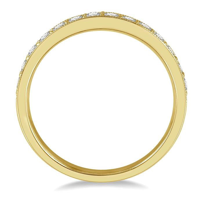 1/2 Ctw Round Cut Diamond Wedding Band in 14K Yellow Gold