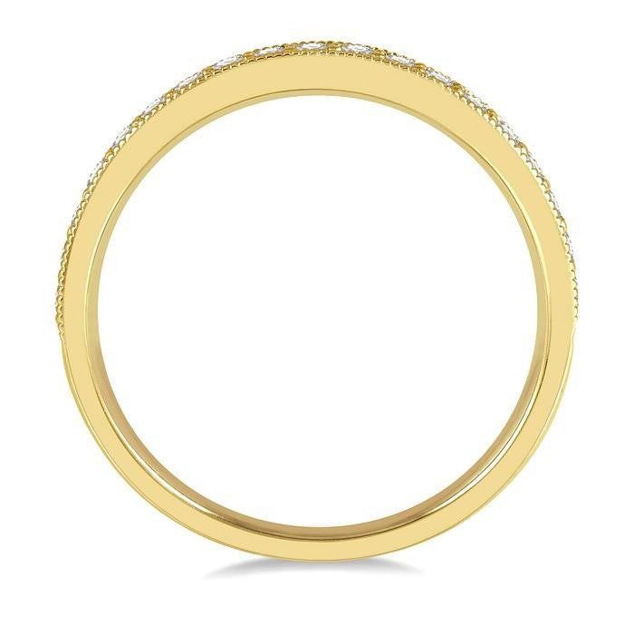 1/3 Ctw Round Cut Diamond Wedding Band in 14K Yellow Gold