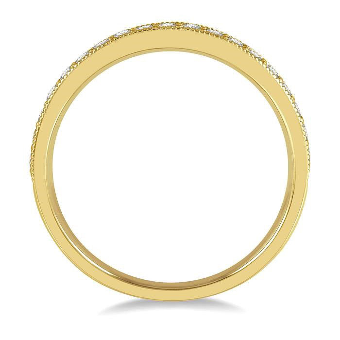 1/3 Ctw Round Cut Diamond Wedding Band in 14K Yellow Gold
