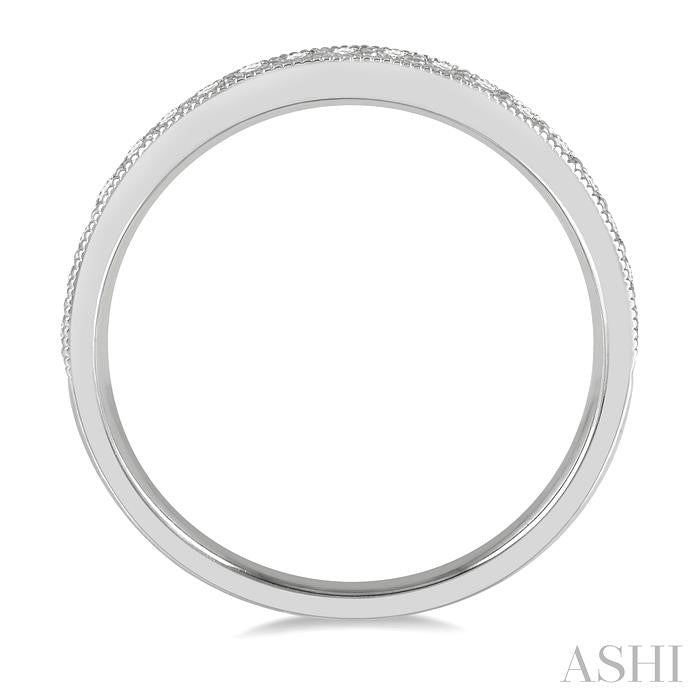 1/3 Ctw Round Cut Diamond Wedding Band in 14K White Gold