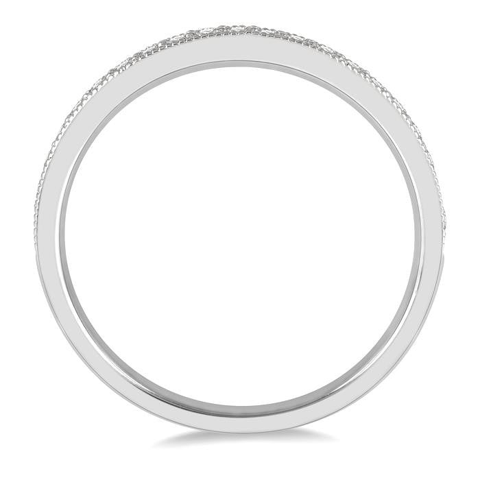 1/4 Ctw Round Cut Diamond Wedding Band in 14K White Gold