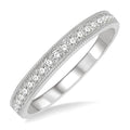 1/4 Ctw Round Cut Diamond Wedding Band in 14K White Gold