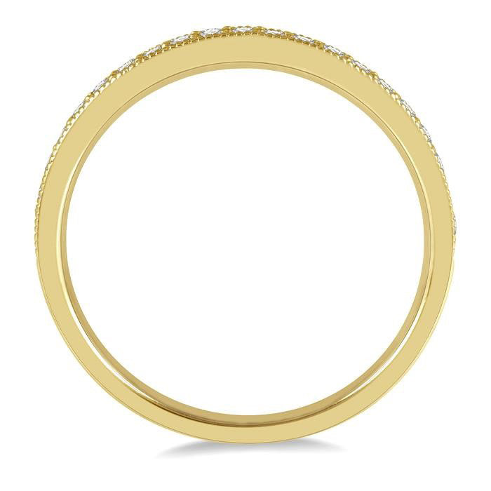 1/4 Ctw Round Cut Diamond Wedding Band in 14K Yellow Gold