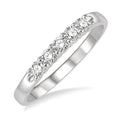 1/4 Ctw 5 Stone Round Cut Diamond Wedding Band in 14K White Gold