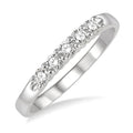 1/4 Ctw 5 Stone Round Cut Diamond Wedding Band in 14K White Gold