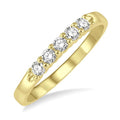 1/4 Ctw 5 Stone Round Cut Diamond Wedding Band in 14K Yellow Gold