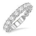 2 Ctw Lattice Round Cut Diamond Wedding Band in 14K White Gold