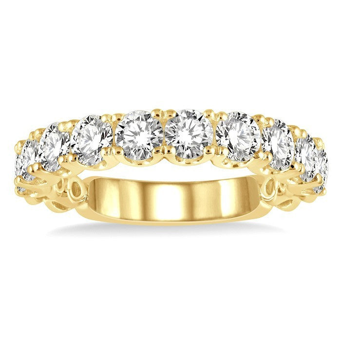 1 1/2 Ctw Lattice Round Cut Diamond Wedding Band in 14K Yellow Gold