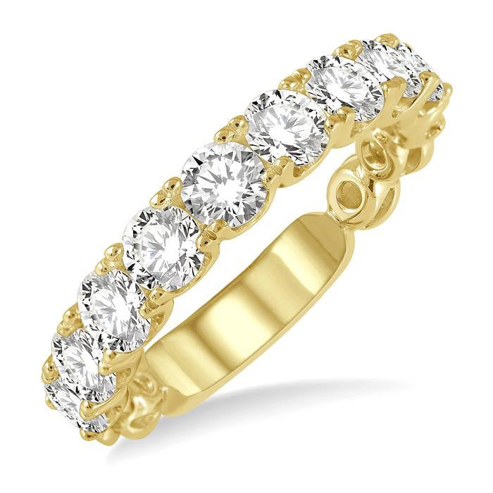 2 Ctw Lattice Round Cut Diamond Wedding Band in 14K Yellow Gold