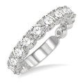 2 Ctw Lattice Round Cut Diamond Wedding Band in 14K White Gold