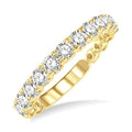 1 Ctw Lattice Round Cut Diamond Wedding Band in 14K Yellow Gold