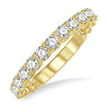3/4 Ctw Lattice Round Cut Diamond Wedding Band in 14K Yellow Gold