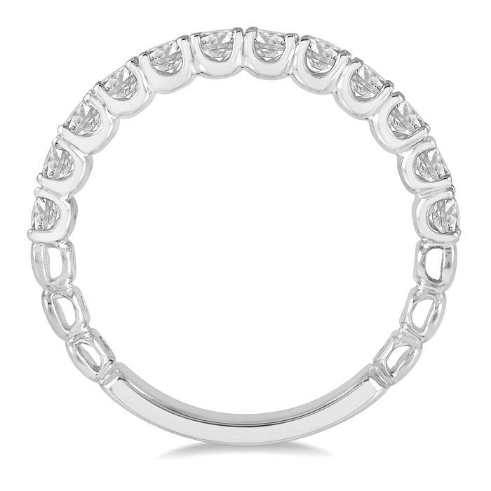 3/4 Ctw Lattice Round Cut Diamond Wedding Band in Platinum