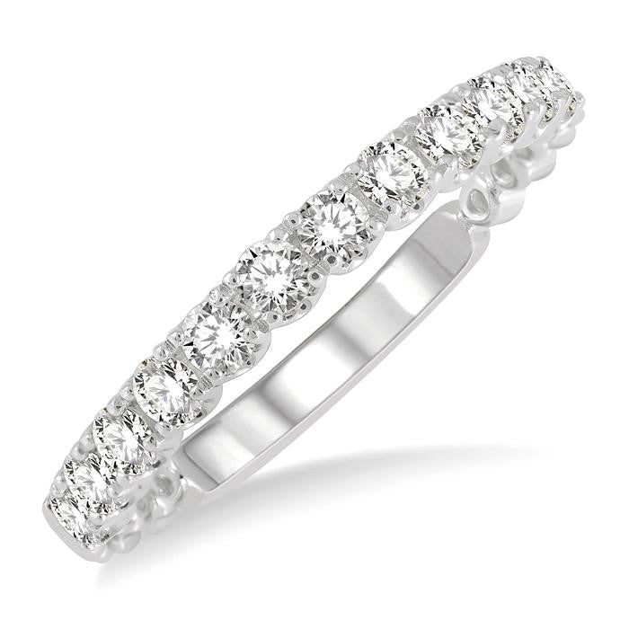 1/2 Ctw Lattice Round Cut Diamond Wedding Band in Platinum