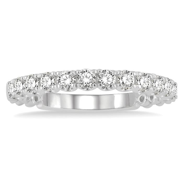 1/2 Ctw Lattice Round Cut Diamond Wedding Band in Platinum