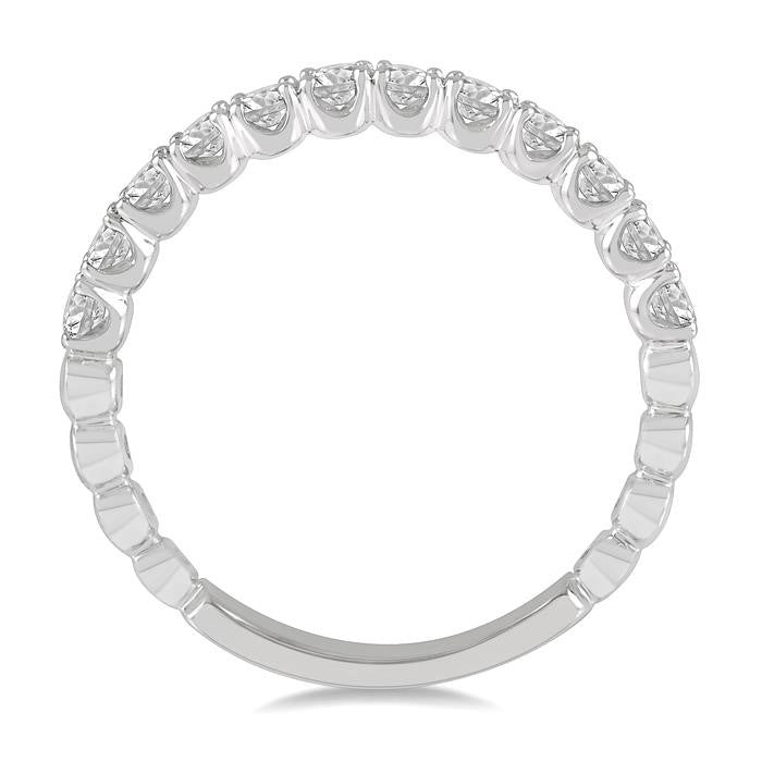 1/2 Ctw Lattice Round Cut Diamond Wedding Band in Platinum