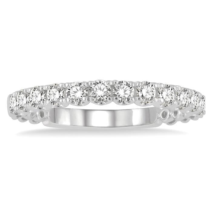 1/2 Ctw Lattice Round Cut Diamond Wedding Band in Platinum