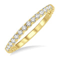 1/4 Ctw Lattice Round Cut Diamond Wedding Band in 14K Yellow Gold
