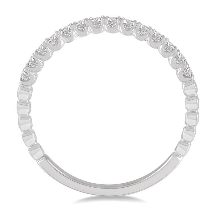 1/4 Ctw Lattice Round Cut Diamond Wedding Band in Platinum