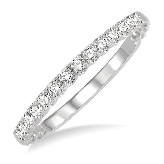 1/4 Ctw Lattice Round Cut Diamond Wedding Band in Platinum