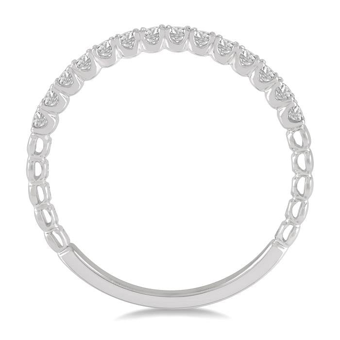 1/4 Ctw Lattice Round Cut Diamond Wedding Band in Platinum