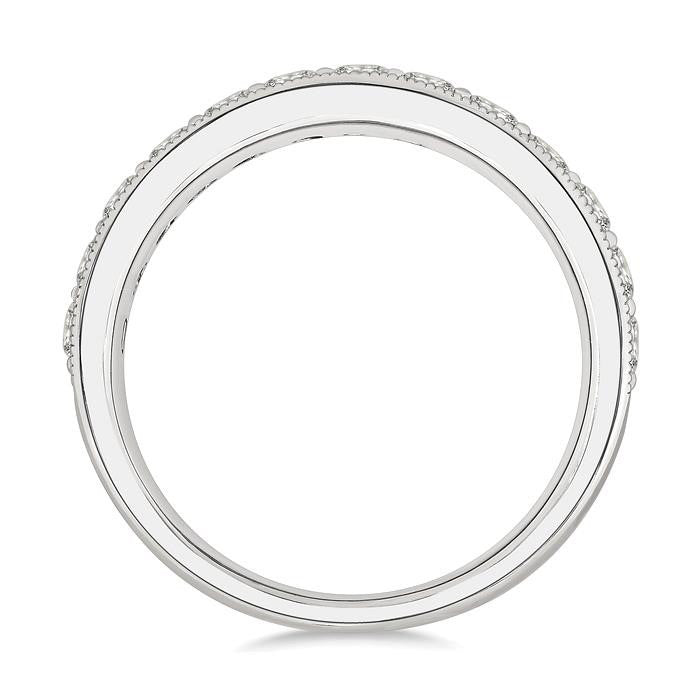 1 1/2 Ctw Round Cut Diamond Eternity Wedding Band in 14K White Gold