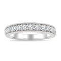 1 1/2 Ctw Round Cut Diamond Eternity Wedding Band in 14K White Gold