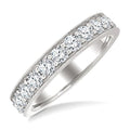 2 Ctw Round Cut Diamond Eternity Wedding Band in 14K White Gold