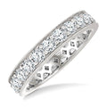 2 Ctw Round Cut Diamond Eternity Wedding Band in 14K White Gold