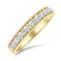1 1/2 Ctw Round Cut Diamond Eternity Wedding Band in 14K Yellow Gold