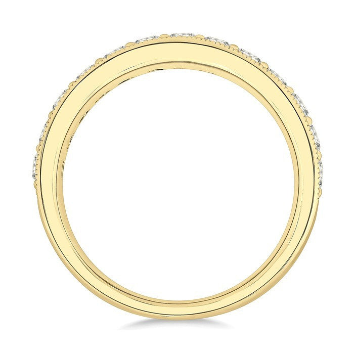 1 1/2 Ctw Round Cut Diamond Eternity Wedding Band in 14K Yellow Gold