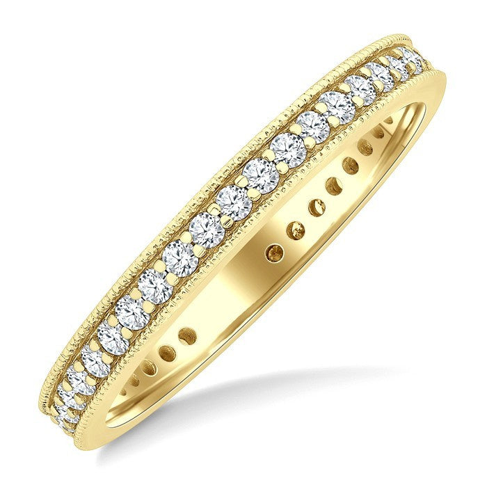 1/2 Ctw Round Cut Diamond Eternity Band in 14K Yellow Gold
