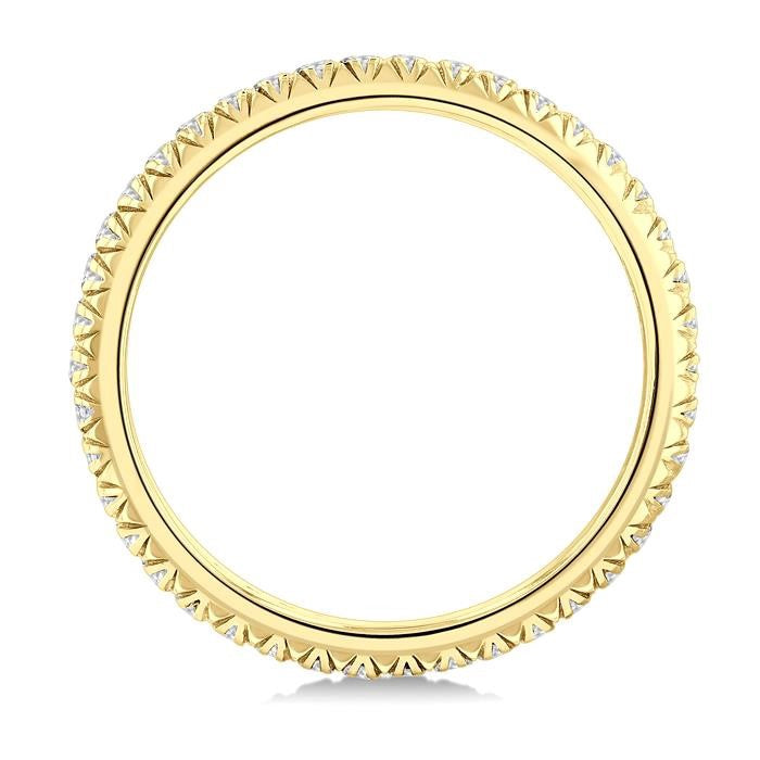 1/2 Ctw Round Cut Diamond Eternity Wedding Band in 14K Yellow Gold