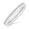 1/2 Ctw Channel Round Cut Diamond Eternity Wedding Band in 14K White Gold