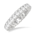 3 Ctw Eternity Oval Cut Diamond Wedding Band in 14K White Gold