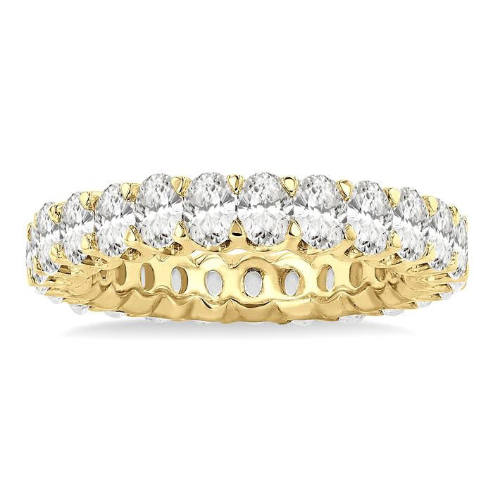 Oval Shape Eternity Diamond Wedding Band