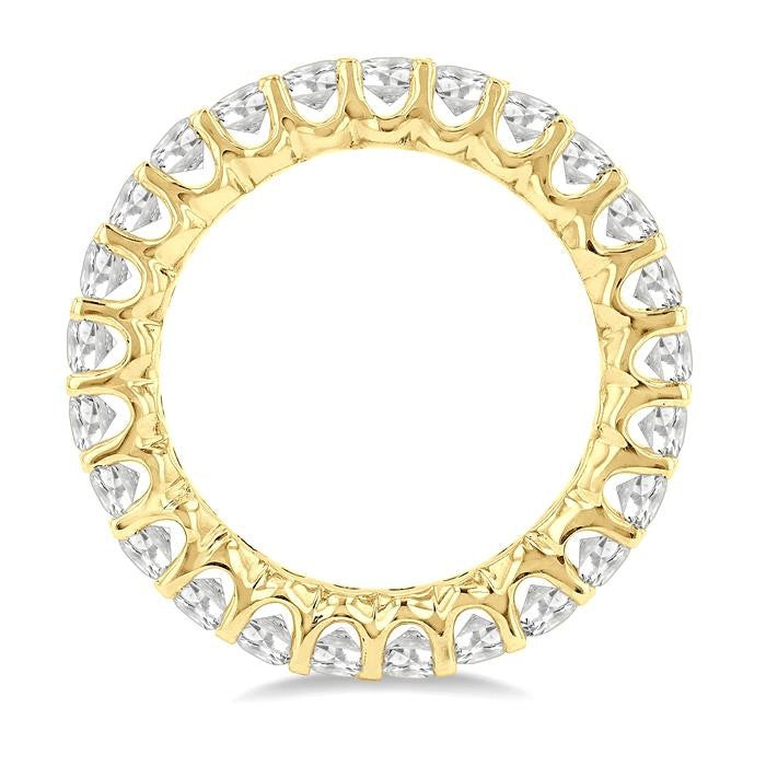 3 Ctw Eternity Oval Cut Diamond Wedding Band in 14K Yellow Gold