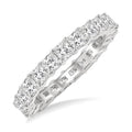 3 Ctw Eternity Princess Cut Diamond Wedding Band in 14K White Gold