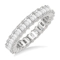 Emerald Shape Eternity Diamond Wedding Band