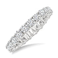 2 Ctw Round Cut Diamond Eternity Wedding Band in 14K White Gold