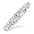 1 Ctw Round Cut Diamond Eternity Wedding Band in 14K White Gold