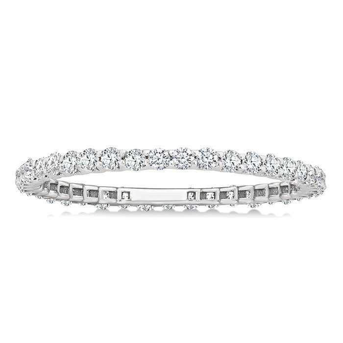 1/2 Ctw Round Cut Diamond Eternity Wedding Band in 14K White Gold