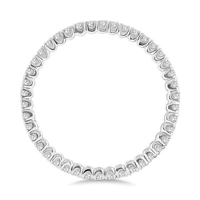 1/2 Ctw Round Cut Diamond Eternity Wedding Band in 14K White Gold